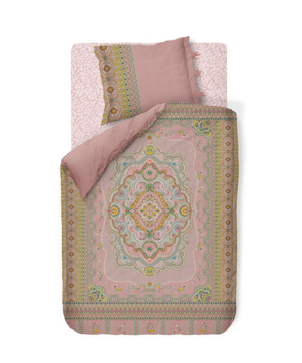 vtwonen Pip Studio hoeslaken Pip Leafy - 100x200/210/220 cm - roze