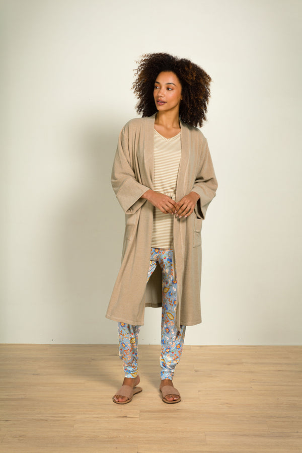 Vtwonen Pip Studio - Naomi Kimono - Dames - Petite Sumo Stripe - Zand - XL