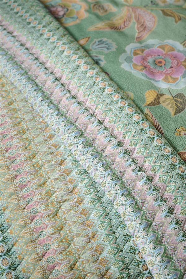 Vtwonen Pip Studio Sprei Ashanti Quilt - 180x260 Cm - Groen