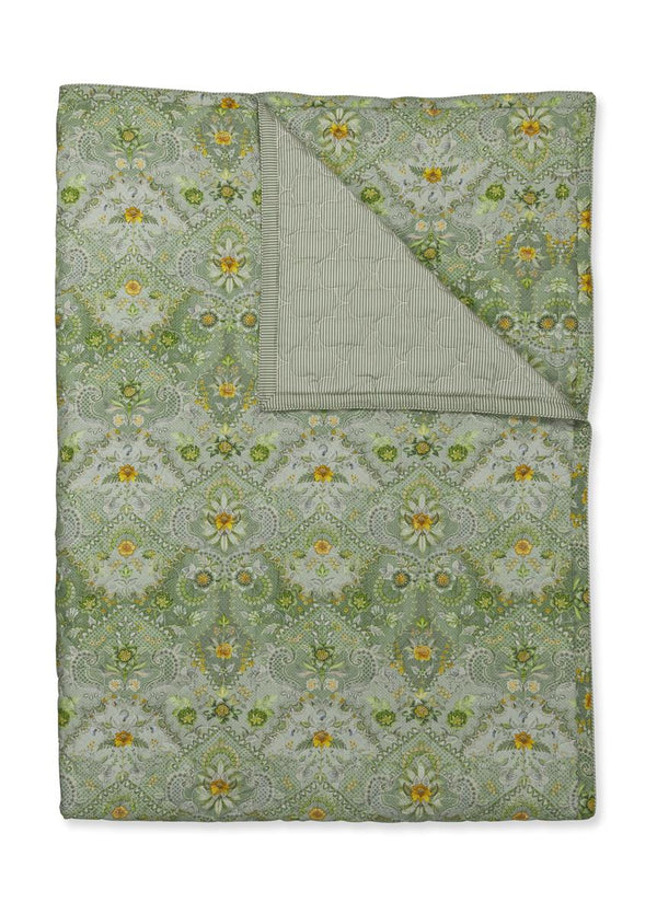 vtwonen Pip Studio sprei Saluti Piccoli Quilt - 180x260 cm - groen