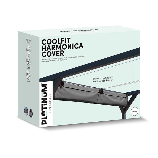 Vtwonen Platinum Beschermhoes Harmonica Schaduwdoek Donker Grijs - 200 Cm Breed