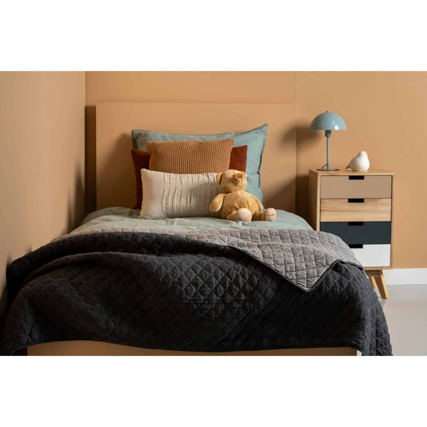 Vtwonen Present Time Deken Throw Diamonds Quilted - Bruin - 170x130xcm