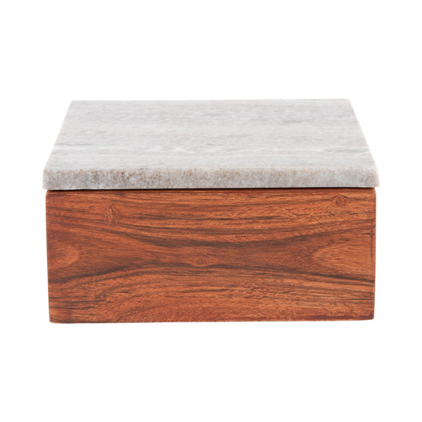 vtwonen Present Time woonaccessoire Storage Box Acacia - bruin - 15x15x7.5cm