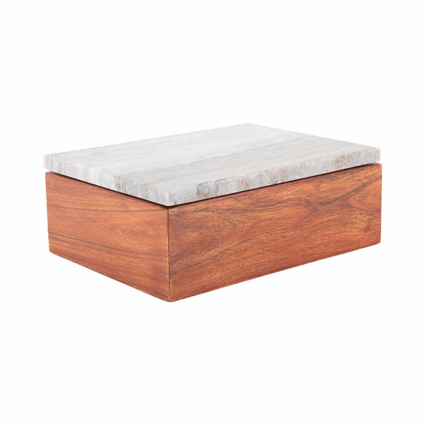 Vtwonen Present Time Woonaccessoire Storage Box Acacia Large - Bruin - 20x15x7.5cm