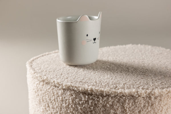 Vtwonen Rebellenclub Kinderpoefje Tofty - Beige Teddy