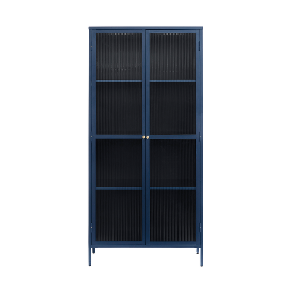 Vtwonen Rebellenclub Vitrinekast Omeo - 190 X 90 Cm - Blauw