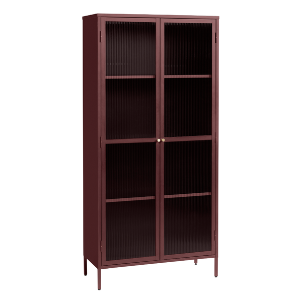 vtwonen Rebellenclub Vitrinekast Omeo - 190 x 90 cm - Bordeauxrood