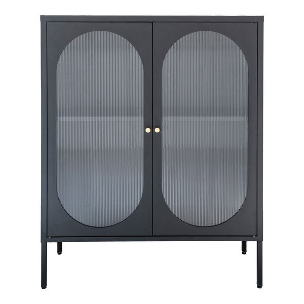 Vtwonen Rebellenclub Vitrinekast Randers - 110 X 90 Cm - Zwart