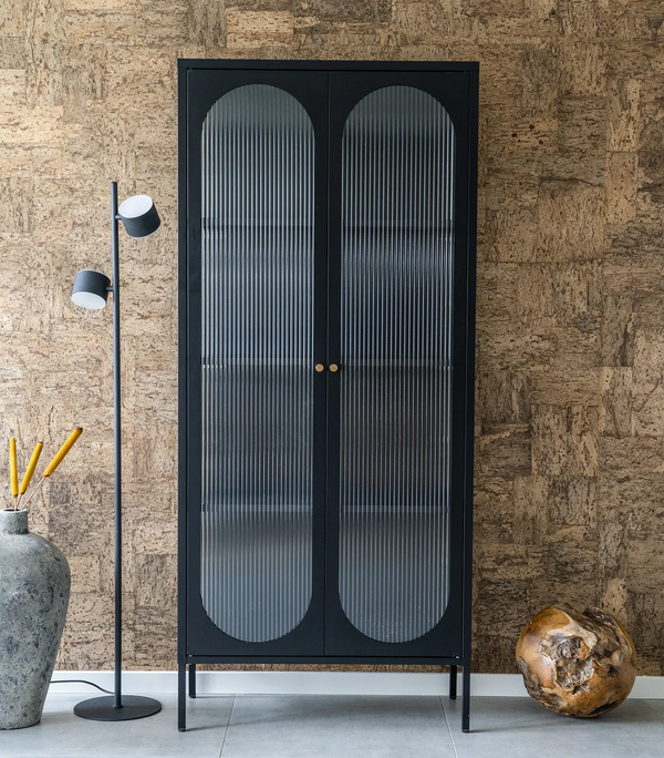 Vtwonen Rebellenclub Vitrinekast Randers - 180 X 80 Cm - Zwart