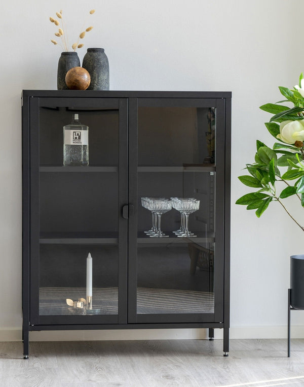 Vtwonen Rebellenclub Vitrinekast Röjan - 101 X 80 Cm - Zwart Staal