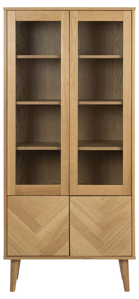 Vtwonen Rebellenclub Vitrinekast Tarnaby - Eiken Visgraat