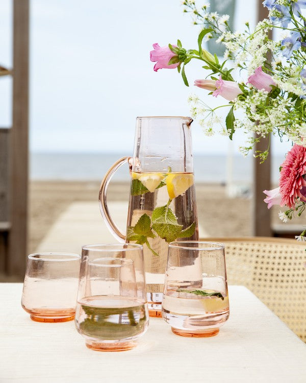 Vtwonen Return To Sender Karaf 1.7 Liter Poederroze - Handgeblazen Met Handvat