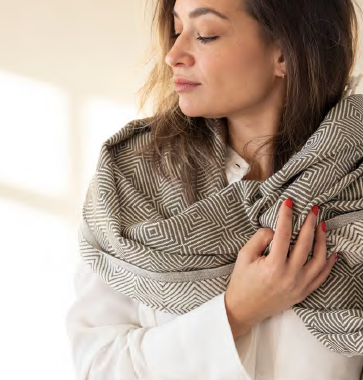 Vtwonen Return To Sender Plaid 100 X 190 Cm Grijs Hamamdoek Van Katoen