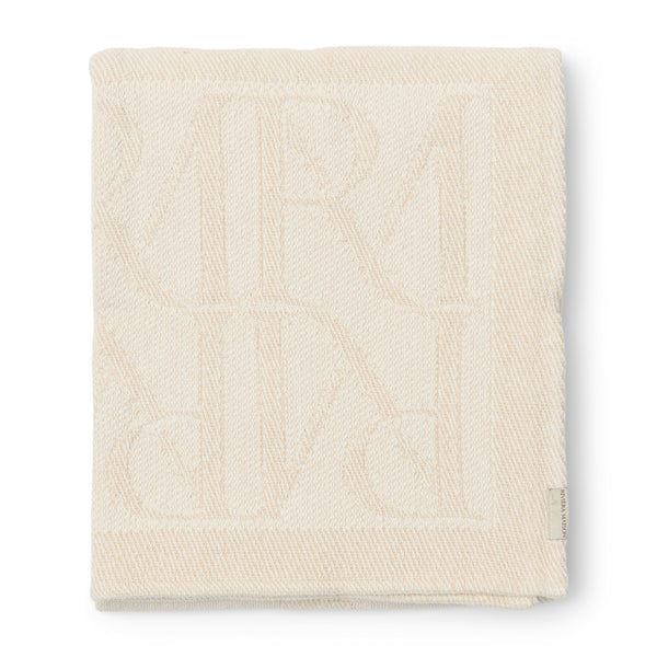 vtwonen Rivièra Maison - Hannah Jacquard Throw 180x130 - Katoen - Wit