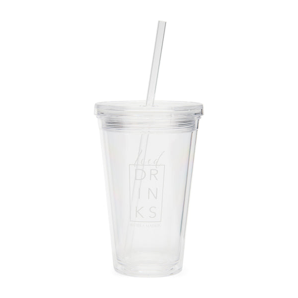 vtwonen Rivièra Maison - Iced Drinks To Go Cup & Straw - Ms - Groen