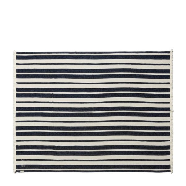 Vtwonen Rivièra Maison - Jeron Throw 180x130 - Katoen Viscose - Blauw