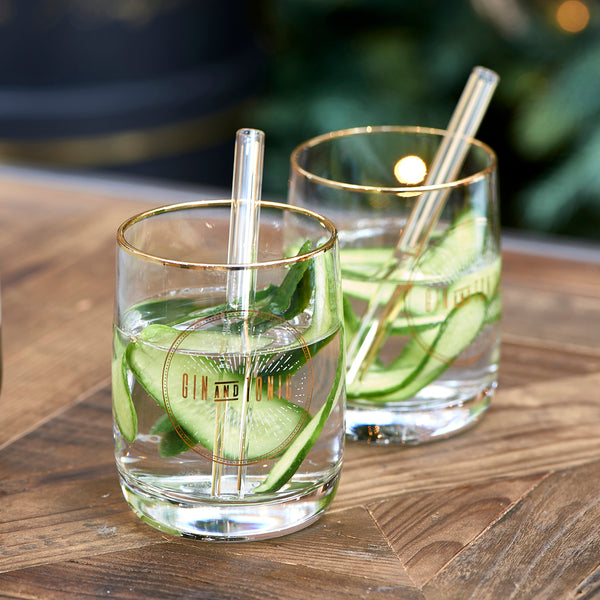 Vtwonen Rivièra Maison - Le Club Gin & Tonic Set Of 2 Pieces - Glas - Transparant