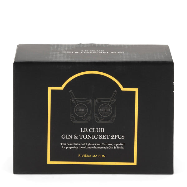 Vtwonen Rivièra Maison - Le Club Gin & Tonic Set Of 2 Pieces - Glas - Transparant