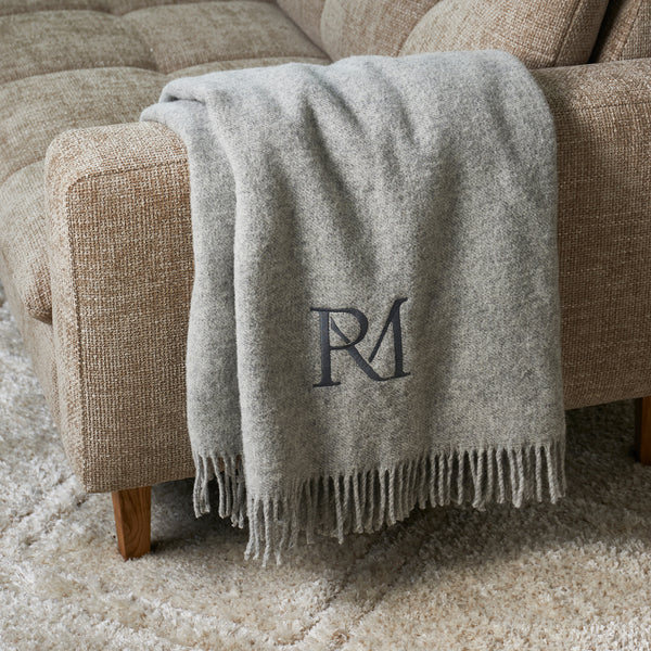 Vtwonen Rivièra Maison - Maliso Throw 180x130 - Wol - Grijs