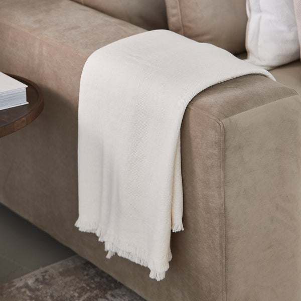 Vtwonen Rivièra Maison - Sofia Throw 180x130 - Katoen - Beige