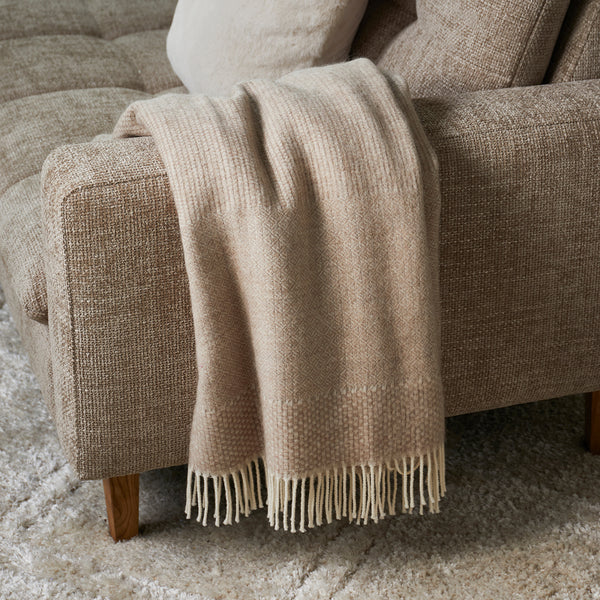 Vtwonen Rivièra Maison - Whistler Throw 180x130 - Wol - Taupe