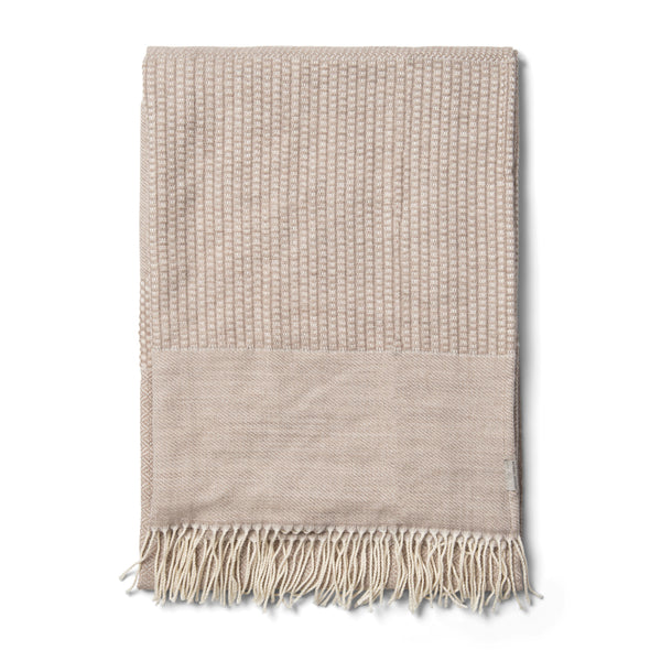 vtwonen Rivièra Maison - Whistler Throw 180x130 - Wol - Taupe