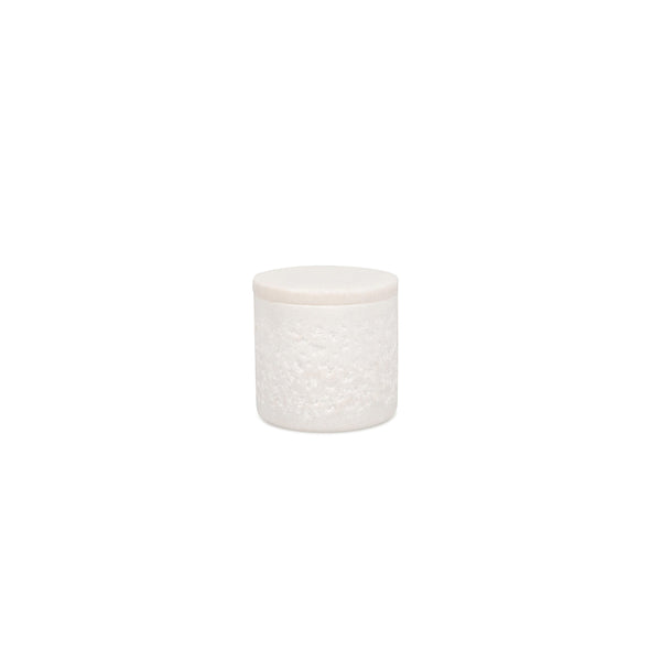 vtwonen S|P Collection - Pot met deksel 7xH7cm white Marbliss