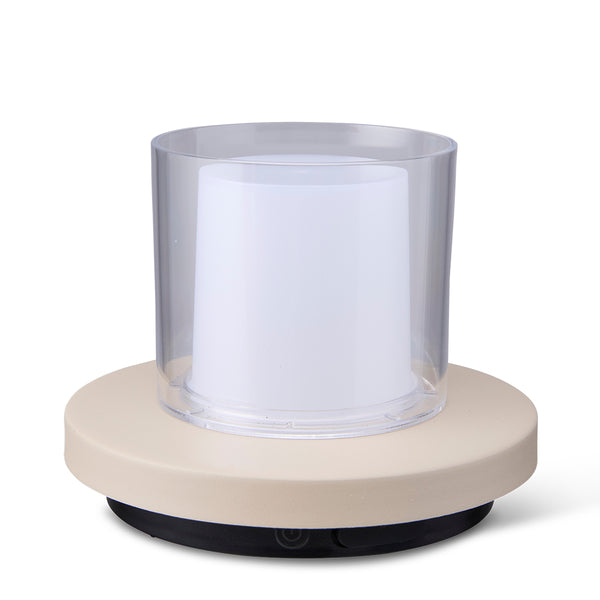 Vtwonen Tafellamp Bruin Met Helder Glas Solar Voor Buiten – Dimbaar – Oplaadbaar – Werkt Op Zonne-energie