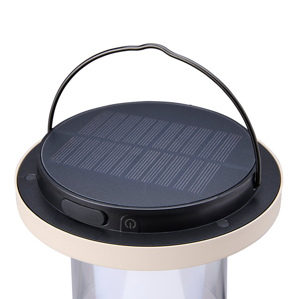 Vtwonen Tafellamp Bruin Met Helder Glas Solar Voor Buiten – Dimbaar – Oplaadbaar – Werkt Op Zonne-energie