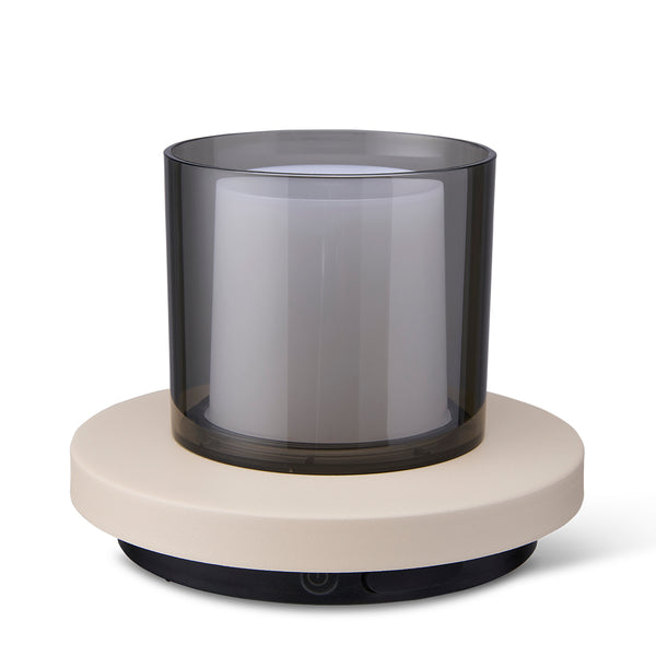 Vtwonen Tafellamp Bruin Met Rookglas Solar Voor Buiten – Dimbaar – Oplaadbaar – Werkt Op Zonne-energie