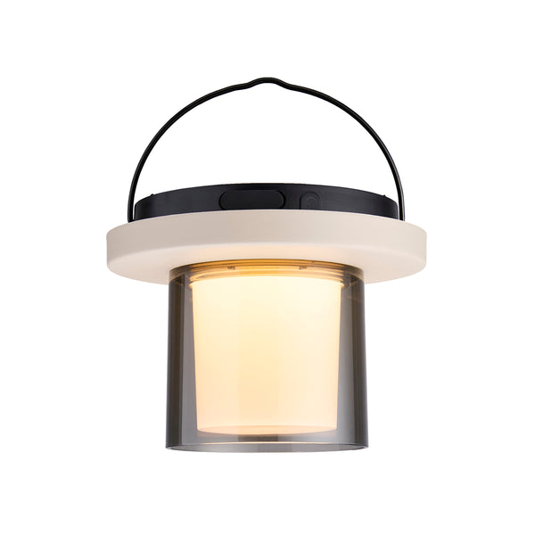 Vtwonen Tafellamp Bruin Met Rookglas Solar Voor Buiten – Dimbaar – Oplaadbaar – Werkt Op Zonne-energie