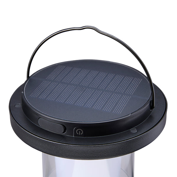 Vtwonen Tafellamp Zwart Met Helder Glas Solar Voor Buiten – Dimbaar – Oplaadbaar – Werkt Op Zonne-energie