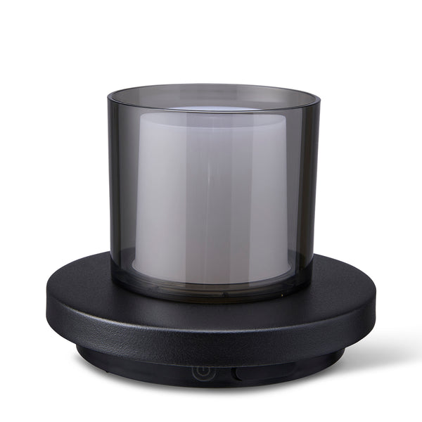 Vtwonen Tafellamp Zwart Met Rookglas Solar Voor Buiten – Dimbaar – Oplaadbaar – Werkt Op Zonne-energie