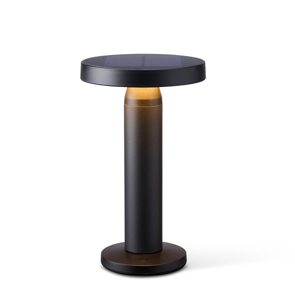 vtwonen Tafellamp zwart solar voor buiten – Oplaadbaar – Werkt op zonne-energie