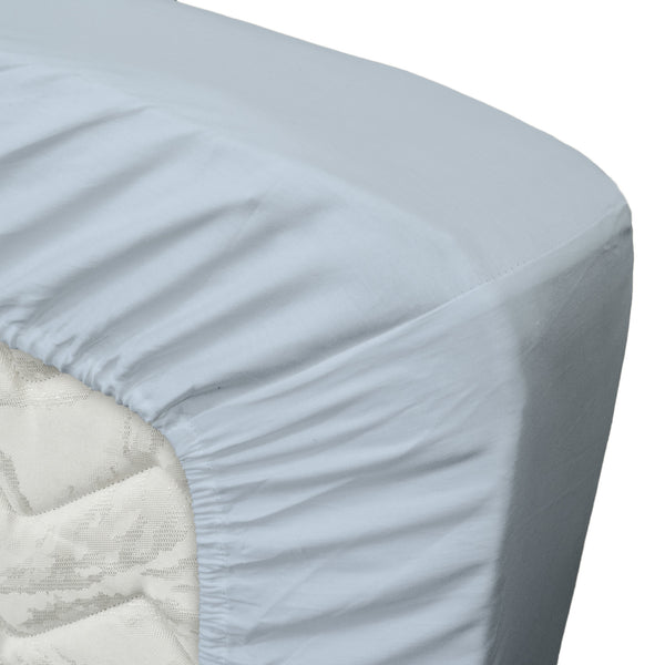 Vtwonen Ten Cate Hoeslaken - 100% Katoensatijn - 140x200 - Lichtblauw