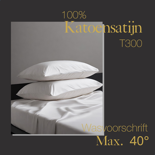 Vtwonen Ten Cate Premium - Hoeslaken - 140x200 - 100% Katoen Satijn - Wit