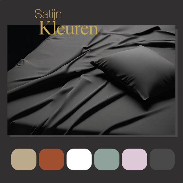 Vtwonen Ten Cate Premium - Hoeslaken - 140x200 - 100% Katoen Satijn - Antraciet