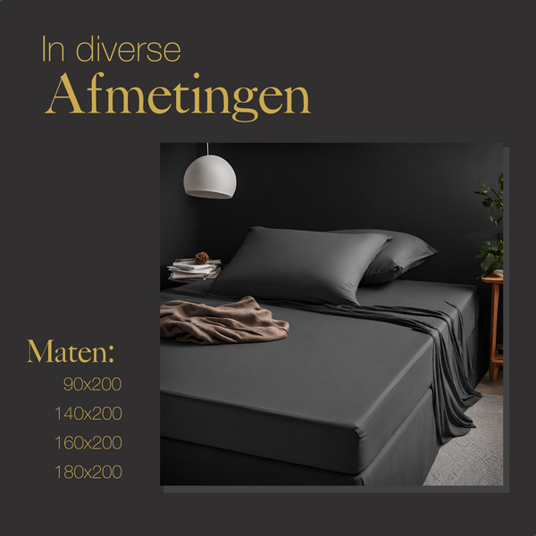 Vtwonen Ten Cate Premium - Hoeslaken - 140x200 - 100% Katoen Satijn - Antraciet
