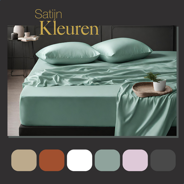 Vtwonen Ten Cate Premium - Hoeslaken - 160x200 - 100% Katoen Satijn - Mint