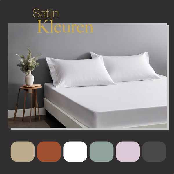 Vtwonen Ten Cate Premium - Hoeslaken - 160x200 - 100% Katoen Satijn - Wit