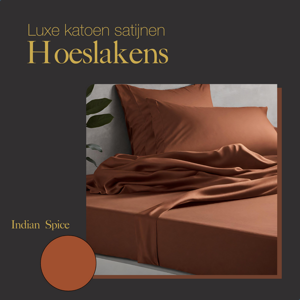 Vtwonen Ten Cate Premium - Hoeslaken - 90x200 - 100% Katoen Satijn - Oranje