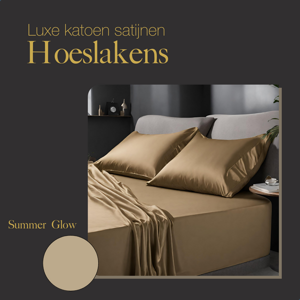 Vtwonen Ten Cate Premium - Hoeslaken - 90x200 - 100% Katoen Satijn - Goud