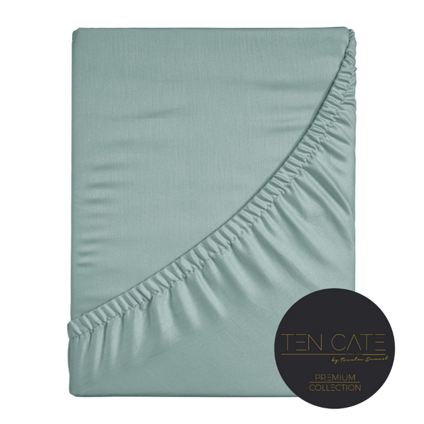 Vtwonen Ten Cate Premium - Hoeslaken - 90x200 - 100% Katoen Satijn - Mint