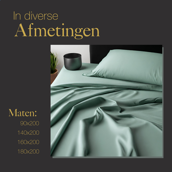 Vtwonen Ten Cate Premium - Hoeslaken - 90x200 - 100% Katoen Satijn - Mint