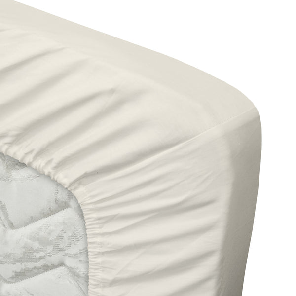 vtwonen Ten Cate topper hoeslaken - 100% katoensatijn - 160x200 - naturel