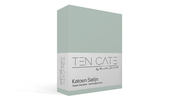 Vtwonen Ten Cate Topper Hoeslaken - 100% Katoensatijn - 160x200 - Mint