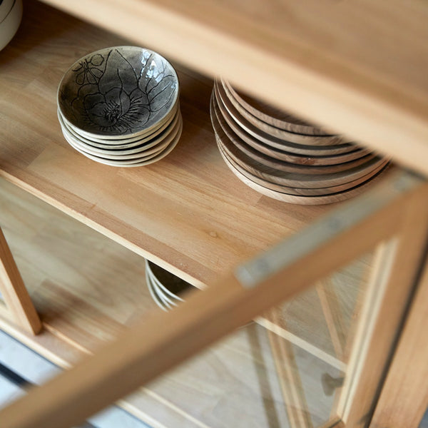 Vtwonen Tikamoon Babeth - Lage Vitrinekast In Massief Teak - Naturel