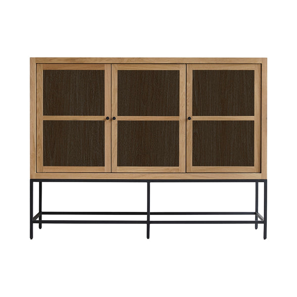 vtwonen Tikamoon Babeth - Lage vitrinekast in massief teak - Naturel