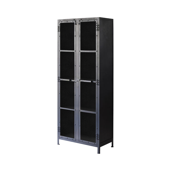 Vtwonen Tikamoon Cléo - Servieskast Met Metalen Gaas - Zwart