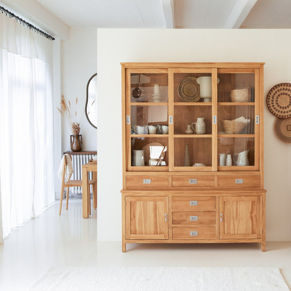 Vtwonen Tikamoon Coffee Tek - Servieskast In Massief Teak 160 Cm - Naturel